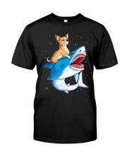 Chihuahua Riding Shark Classic T-Shirt front