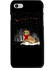 Golden retriever watching snow Phone Case i-phone-7-case