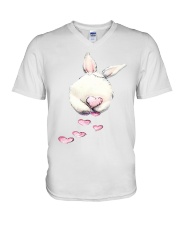 Rabbit Bunny Heart V-Neck T-Shirt thumbnail