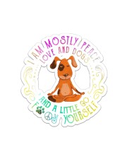 PEACE LOVE AND DOGS Sticker tile