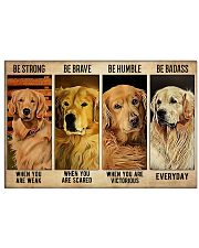 Golden Retriever Badass 17x11 Poster front