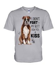 Boxer Fart Kiss V-Neck T-Shirt thumbnail
