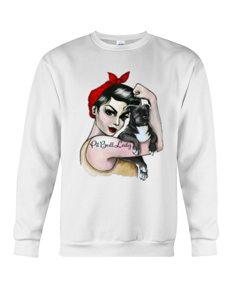 Pitbull Lady Crewneck Sweatshirt