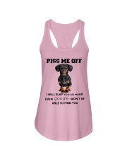 Dachshund Piss Me Off I Will Slap You Ladies Flowy Tank tile