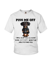 Dachshund Piss Me Off I Will Slap You Youth T-Shirt tile