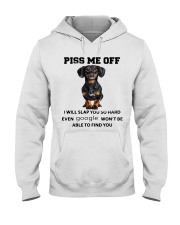 Dachshund Piss Me Off I Will Slap You Hooded Sweatshirt tile