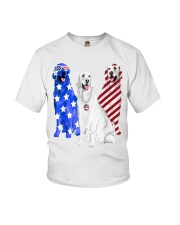 Golden Retriever Flag Youth T-Shirt thumbnail
