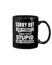 Pitbull Thinks You're Stupied Mug thumbnail