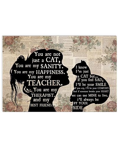 Cat Girl Therapist Best Friend Horizontal Poster