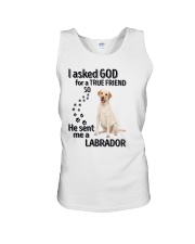 Labrador I Asked God Unisex Tank tile