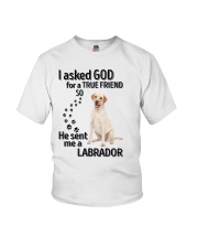 Labrador I Asked God Youth T-Shirt tile