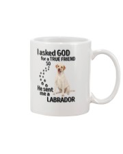 Labrador I Asked God Mug tile