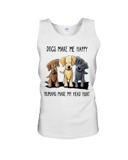 Dogs Make me Happy Unisex Tank thumbnail