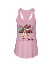 GOLDEN RETRIEVER LET IS SNOW Ladies Flowy Tank thumbnail