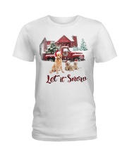 GOLDEN RETRIEVER LET IS SNOW Ladies T-Shirt thumbnail