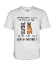 Woman Need German Shepherd V-Neck T-Shirt thumbnail