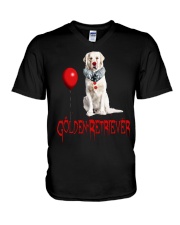 Golden Retriever Halloween V-Neck T-Shirt thumbnail
