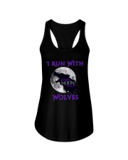 Dark Moon Falls 'I Run with Wolves' Flowy Tank Ladies Flowy Tank front