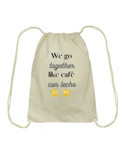We go together like café con leche Drawstring Bag thumbnail