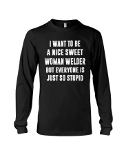 NICE SWEET WOMAN WELDER Long Sleeve Tee thumbnail
