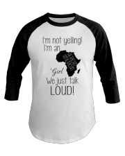 AFRICAN AMERICAN GIRL NOT YELLING Baseball Tee thumbnail