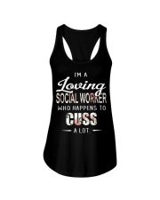 AM A LOVING SOCIAL WORKER Ladies Flowy Tank thumbnail