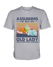 THE WRONG ASSUMING V-Neck T-Shirt thumbnail
