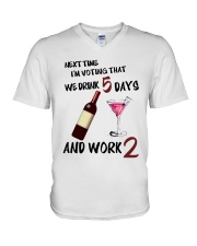 Drink Voting- Funny Bartender V-Neck T-Shirt thumbnail