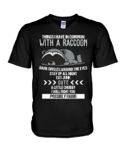 RACCOONS ARE CUTE V-Neck T-Shirt thumbnail