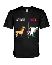 UNICORN NURSE V-Neck T-Shirt tile
