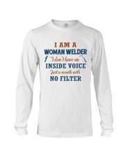 WOMAN WELDER WITH NO INSIDE VOICE Long Sleeve Tee thumbnail