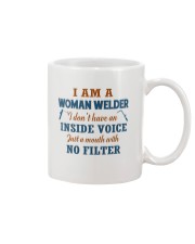 WOMAN WELDER WITH NO INSIDE VOICE Mug thumbnail