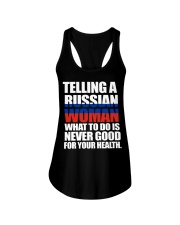 TELLING A RUSSIAN WOMAN Ladies Flowy Tank thumbnail