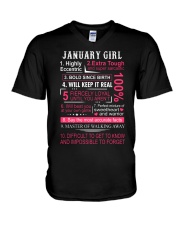 JANUARY GIRL V-Neck T-Shirt thumbnail