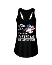 KISS ME VETERAN VETERAN'S AUNT Ladies Flowy Tank thumbnail