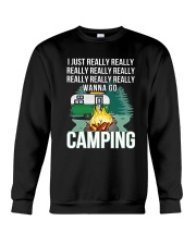 REALLY WANNA GO CAMPING Crewneck Sweatshirt thumbnail