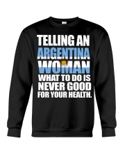 TELLING AN ARGENTINA WOMAN Crewneck Sweatshirt thumbnail
