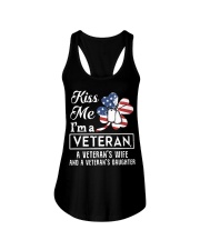 KISS ME VETERAN VETERAN'S WIFE AND DAUGHTER Ladies Flowy Tank thumbnail