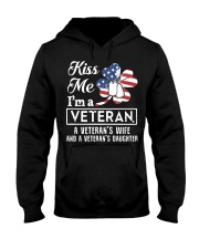 KISS ME VETERAN VETERAN'S WIFE AND DAUGHTER Hooded Sweatshirt thumbnail