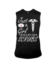 JUST A GIRL WHO WEARS SCRUBS Sleeveless Tee thumbnail