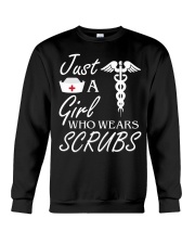 JUST A GIRL WHO WEARS SCRUBS Crewneck Sweatshirt thumbnail
