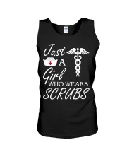 JUST A GIRL WHO WEARS SCRUBS Unisex Tank thumbnail