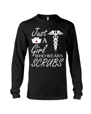 JUST A GIRL WHO WEARS SCRUBS Long Sleeve Tee thumbnail
