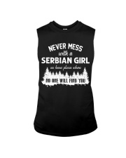 NEVER MESS WITH SERBIAN GIRL Sleeveless Tee thumbnail