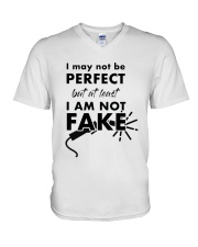 I AM NOT FAKE V-Neck T-Shirt thumbnail