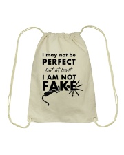 I AM NOT FAKE Drawstring Bag thumbnail