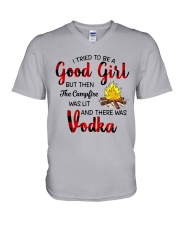 I TRIED TO BE A GOOD GIRL V-Neck T-Shirt thumbnail