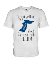 A KOREAN GIRL NOT YELLING V-Neck T-Shirt thumbnail