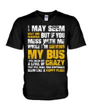 DON'T MESS WITH BUS DRIVER V-Neck T-Shirt thumbnail