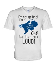 A DUTCH GIRL NOT YELLING V-Neck T-Shirt thumbnail
